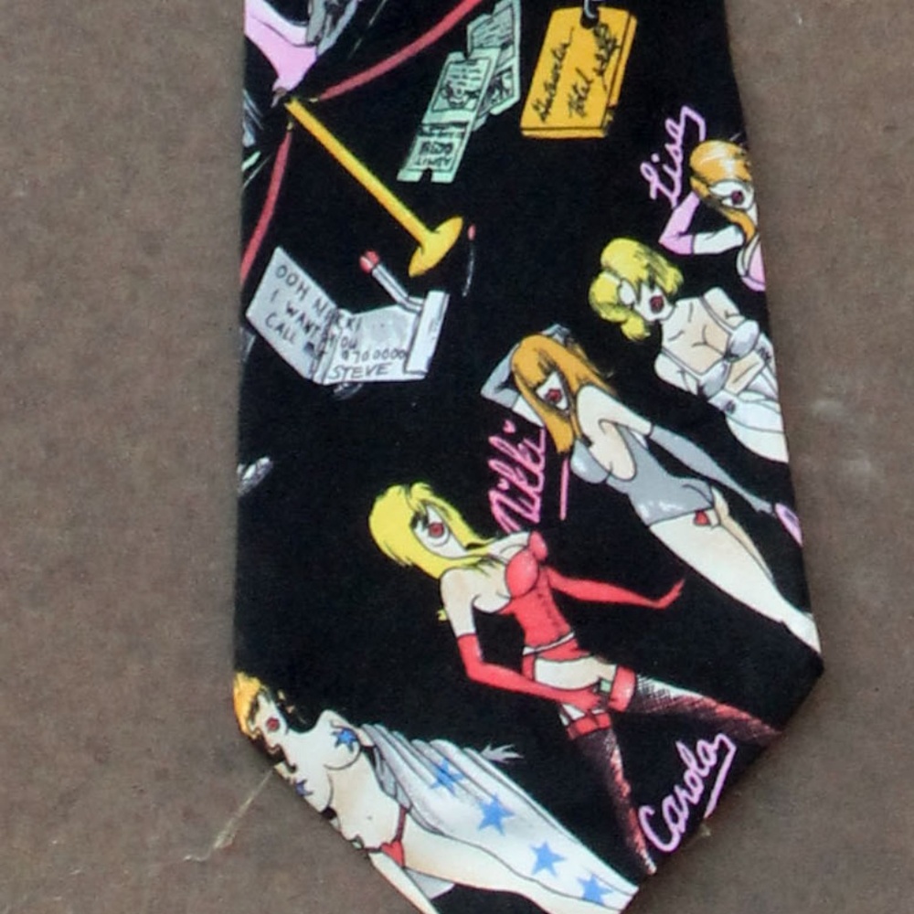 Vintage Nicole Miller Homage to Working Girls tie.